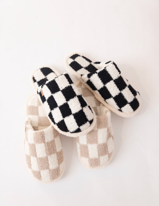 Dreaming Slippers BLACK Checkered