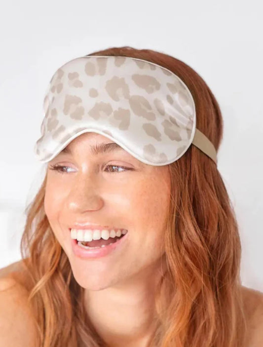 Satin Sleep Eye Mask - Leopard