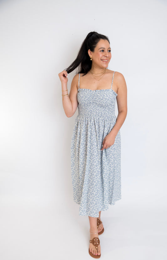 Carli Smocked Midi Dress