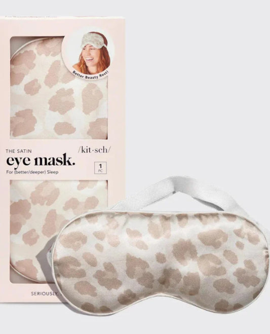 Satin Sleep Eye Mask - Leopard